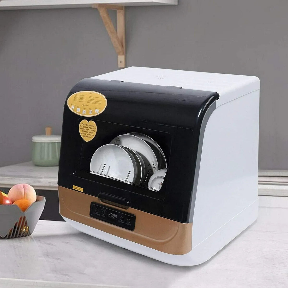 Lavastoviglie, 4 programmi, portatile, macchina lavapiatti, Mini lavastoviglie compatta 4 programmi di Lavaggio