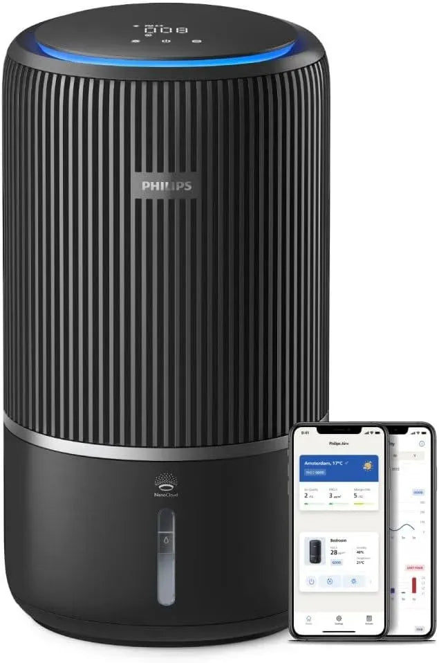 Philips 2in1 Umidificatore, 650 ml/h, 78 m, pannello IPS