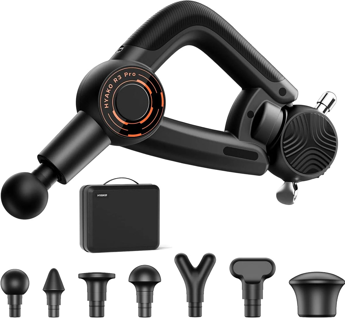 massaggiatore muscolare, 16 mm, HYAKO, Pro, R3 Pro 3 in 1 pistola massaggiante ampiezza 16 mm + massaggiatore vibrante ad alta frequenza