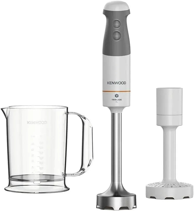 Kenwood HBM40.004WH Triblade, miscelatore a immersione e tappo in plastica senza BPA, 850 W, lavabile in lavastoviglie, bianco