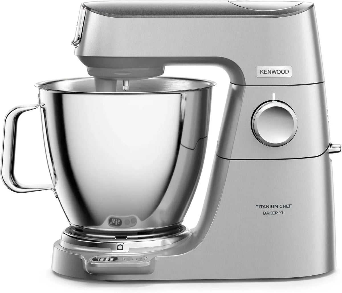 Kenwood KVL85.224SI Frullatore, 5 L, 1200 W, acciaio inox, argento, Doppia Ciotola in Acciaio Inox da 5L e 7L, Titanium Chef Baker XL
