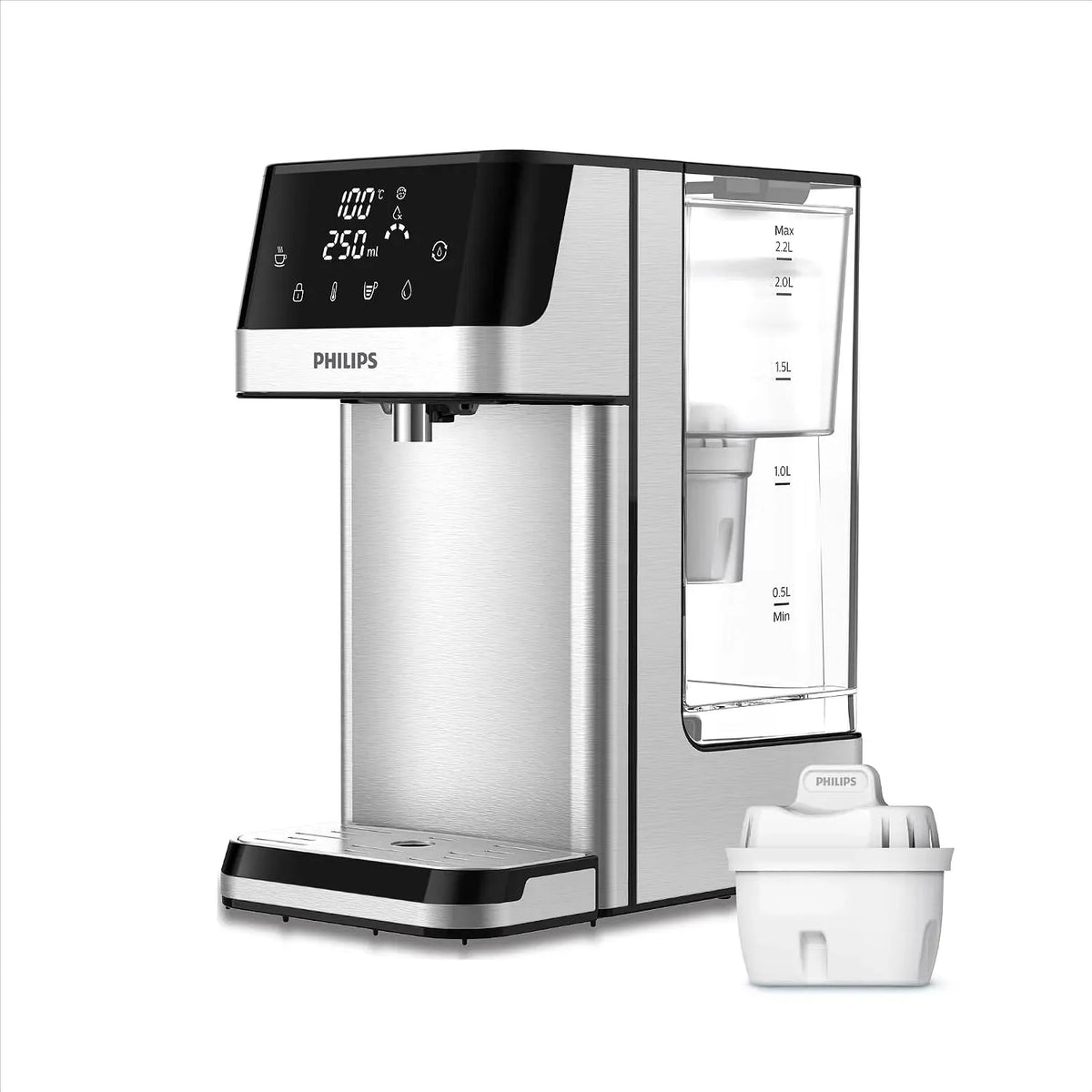 Philips Erogatore, pannello IPS, 3100 Series Erogatore di Acqua Calda con Filtrazione Taste+