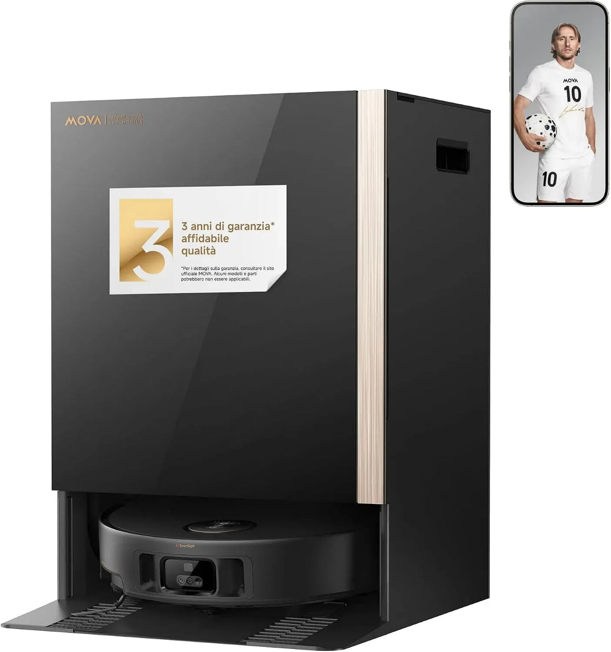 Robot aspirapolvere, MOVA, nero, aspirapolvere robot, Mobius 60 Robot Aspirapolvere