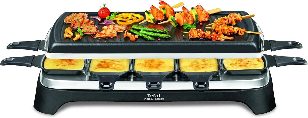 Tefal 10persona griglia, 1350 W, acciaio inox, nero, per raclette