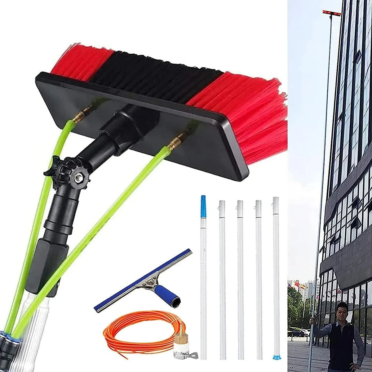 Spazzola, pulitore, 30 cm, 11,9 m, vetro, per la pulizia delle finestre con tergivetro