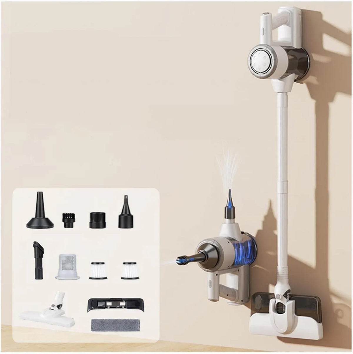 18KPa/120W/35Mins Capelli di Animali, Scope Elettriche Senza Filo Leggero Versatile Scope Elettriche Senza Filo per Pavimenti, Lava E Aspira Pavimenti