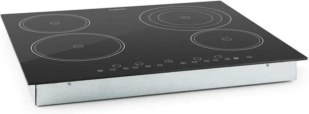 Klarstein Piano cottura elettrico, 4 fuochi, 6500 W, touch, timer, piastra elettrica, 4 Piastre 6500W Integrato