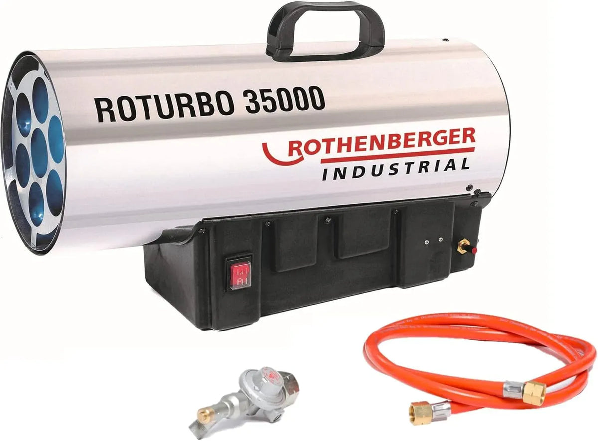 Schlauch, Heiz, 1500000363 Industrial Gas, Kanone / Gebläse RoTurbo 35000 inkl, Piezo-Zündung, Schlauchbruchsicherung & Regler 34,0 kW