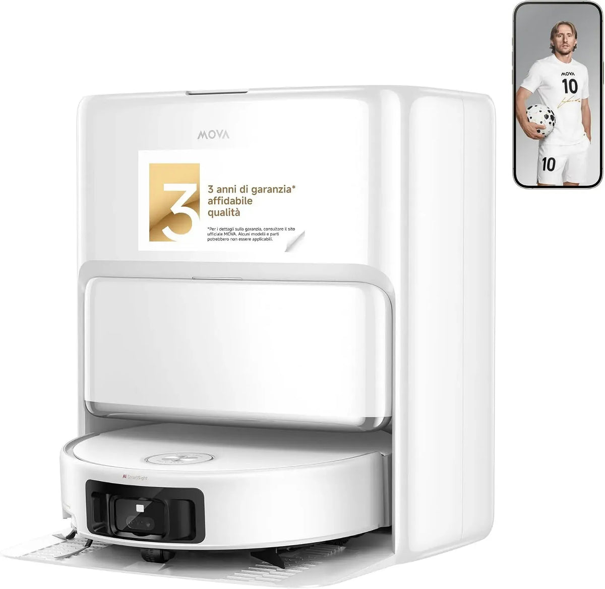 Robot aspirapolvere, MOVA Z60, bianco, aspirapolvere robot, Ultra Roller Sa Robot Aspirapolvere