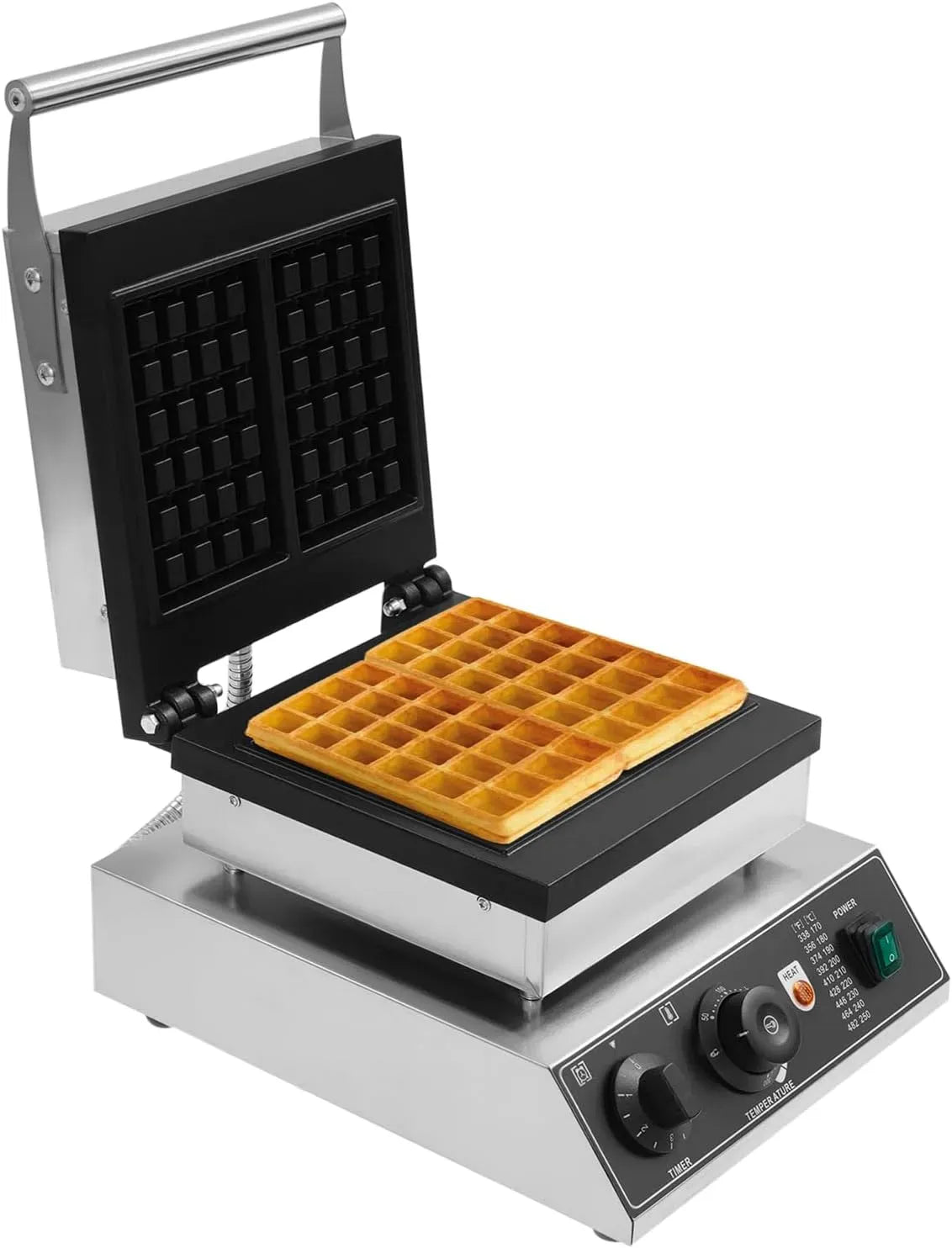 2 cialde di grandi dimensioni, Waffle per uso professionale 2000 W