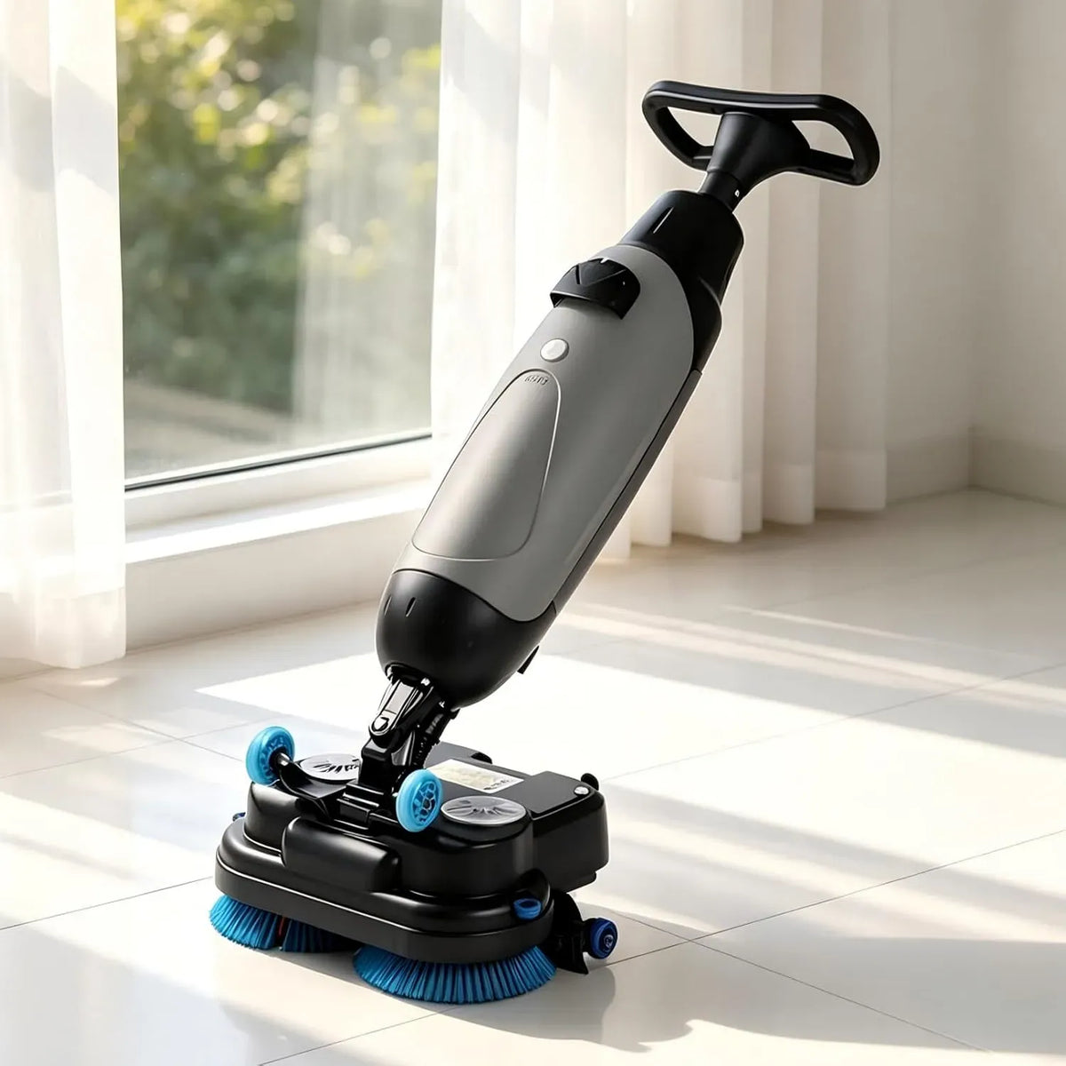 Macchina per La, Estrattore, Spazzola, lavapavimenti elettrico, 17 pollici, professionale, grigio, per La Pulizia Efficiente da 17'
