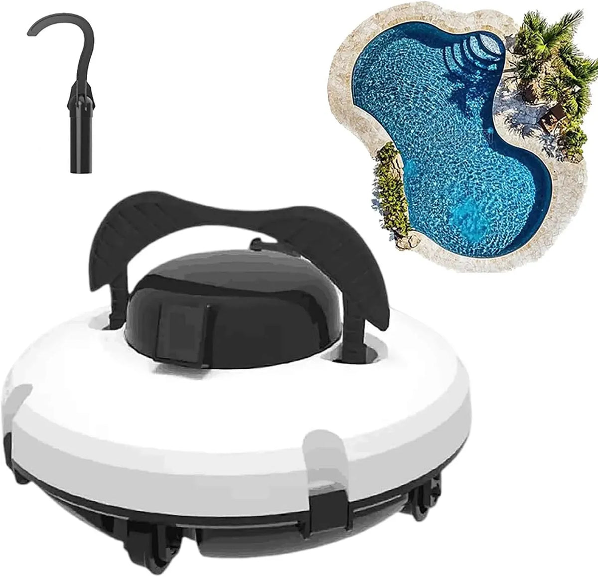 robot pulitore per piscina, 28 W, senza fili