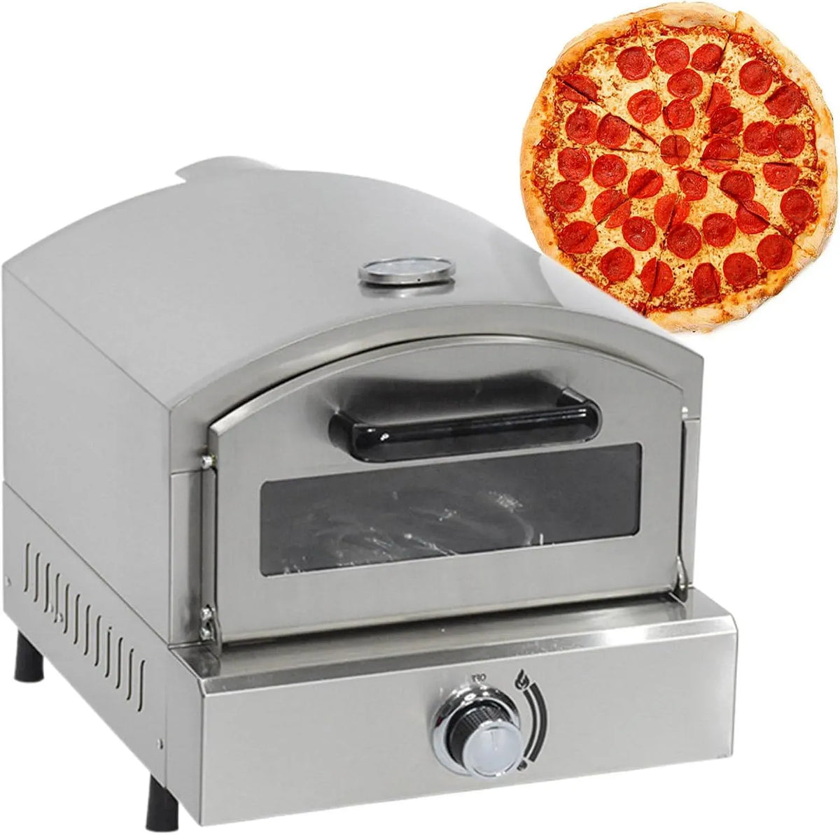 Forno elettrico per pizza, portatile, acciaio inox, per Pizza Artigianale da Banco
