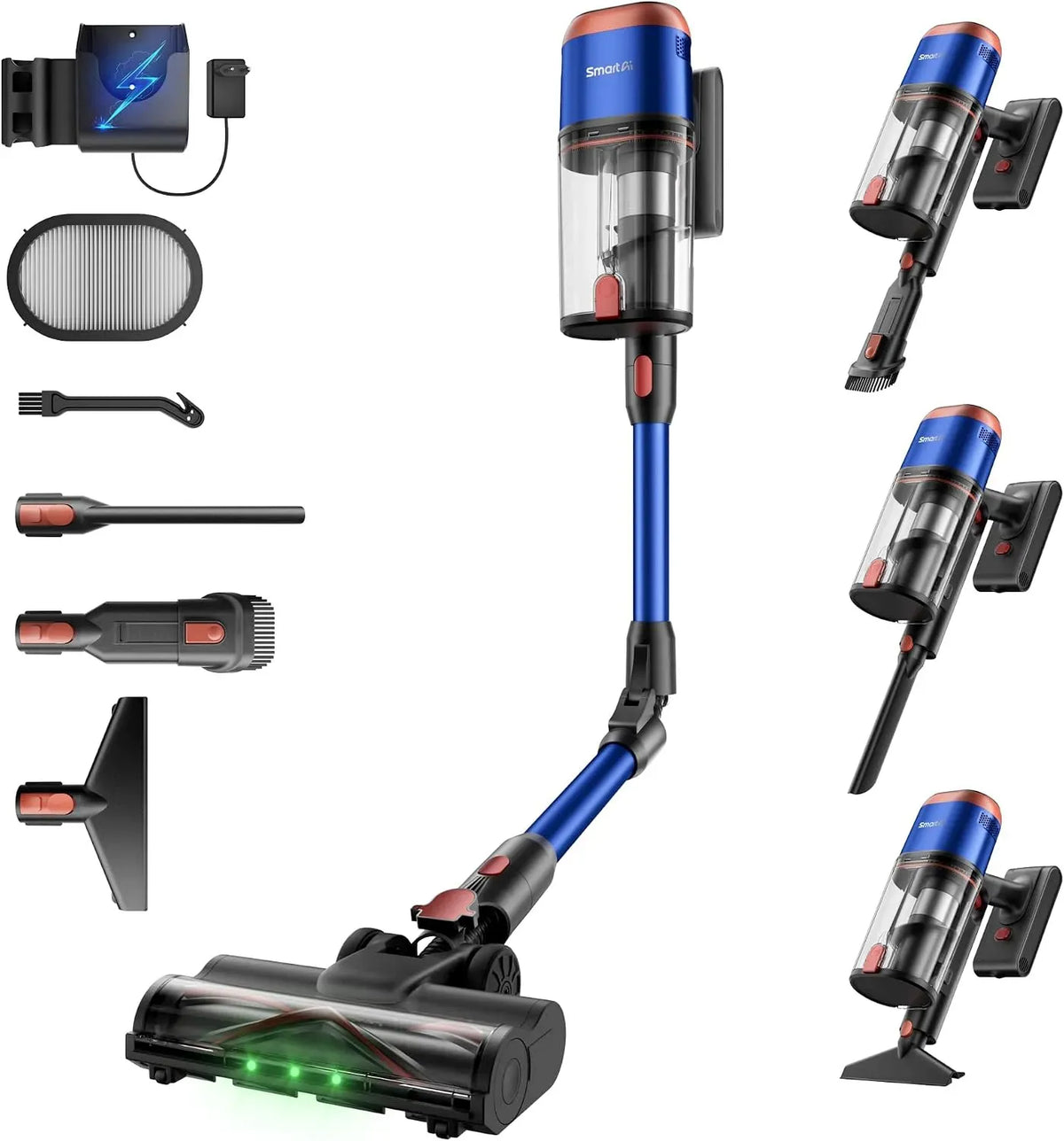 Aspirapolvere V15, 1,8 L, 600 W, 58 kPa, 75 Min