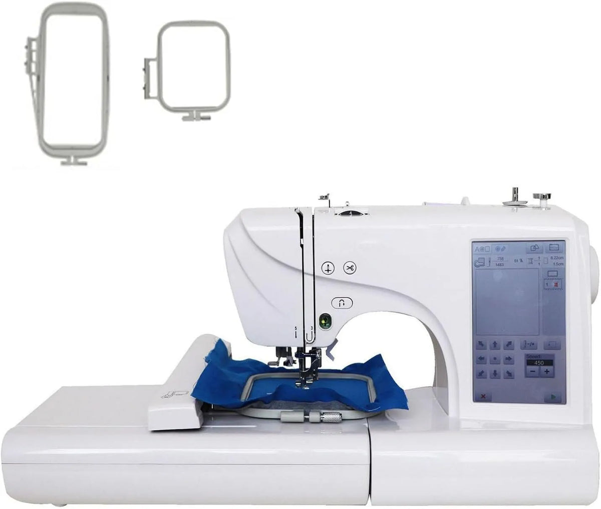 Macchina da Cucire, Macchina da Ricamo, macchina per cucito elettrica, ricamatrice elettrica, display LCD, professionale, per Vestiti