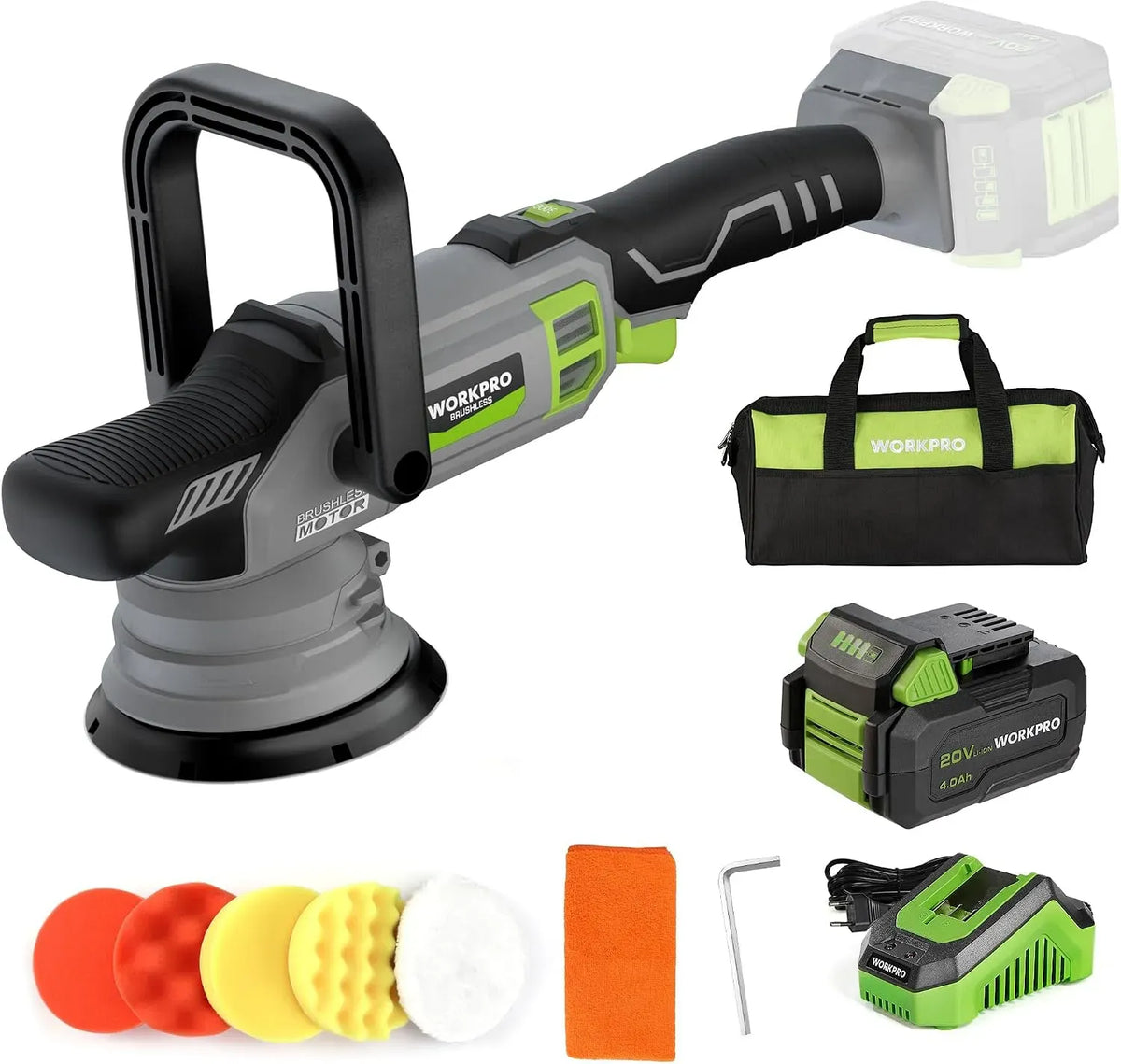 Lucidatrice, Borsa, lucidatrice elettrica, 20 V, rimovibile, per Auto 20V, WORKPRO