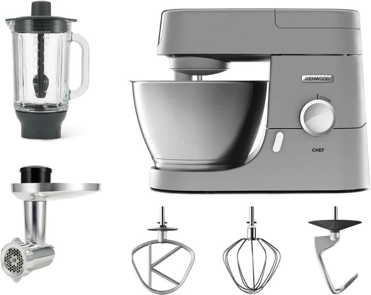Kenwood KVC3170S 1000watt Frullatore, 1,5 L, 1000 W, acciaio inox, in dotazione 3 utensili di miscelazione, Ciotola da 4