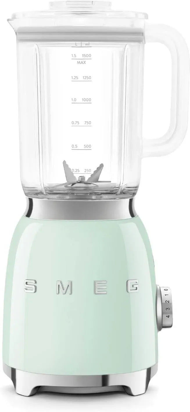 Smeg BLF03PGEU Frullatore, 1,5 L, 800 W, 4 programmi, verde, Blocco Motore e Tappo Dosatore, 4 Funzioni Smoothie, 4 Livelli di Velocità