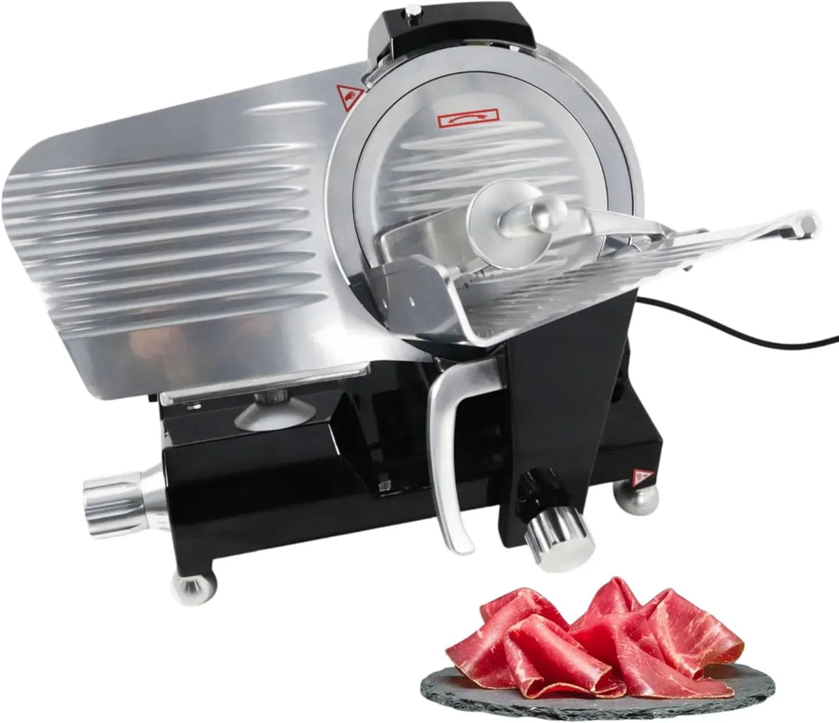 Affettatrice, affettatrice per alimenti, 250 mm, 15 mm, nero, per prosciutto Premium 250 mm