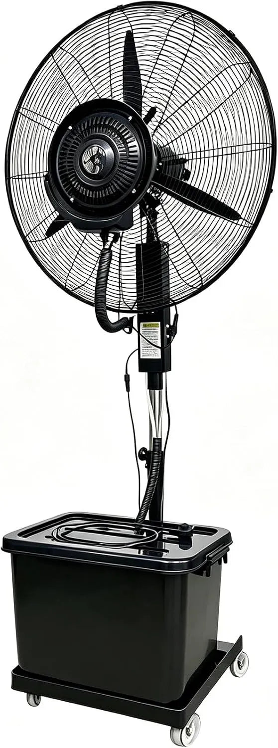 Ventilatore 160-205cm 20mI, 42 L, esterno, ruote di trasporto, industriale, oscillazione, Oscillazione 90°