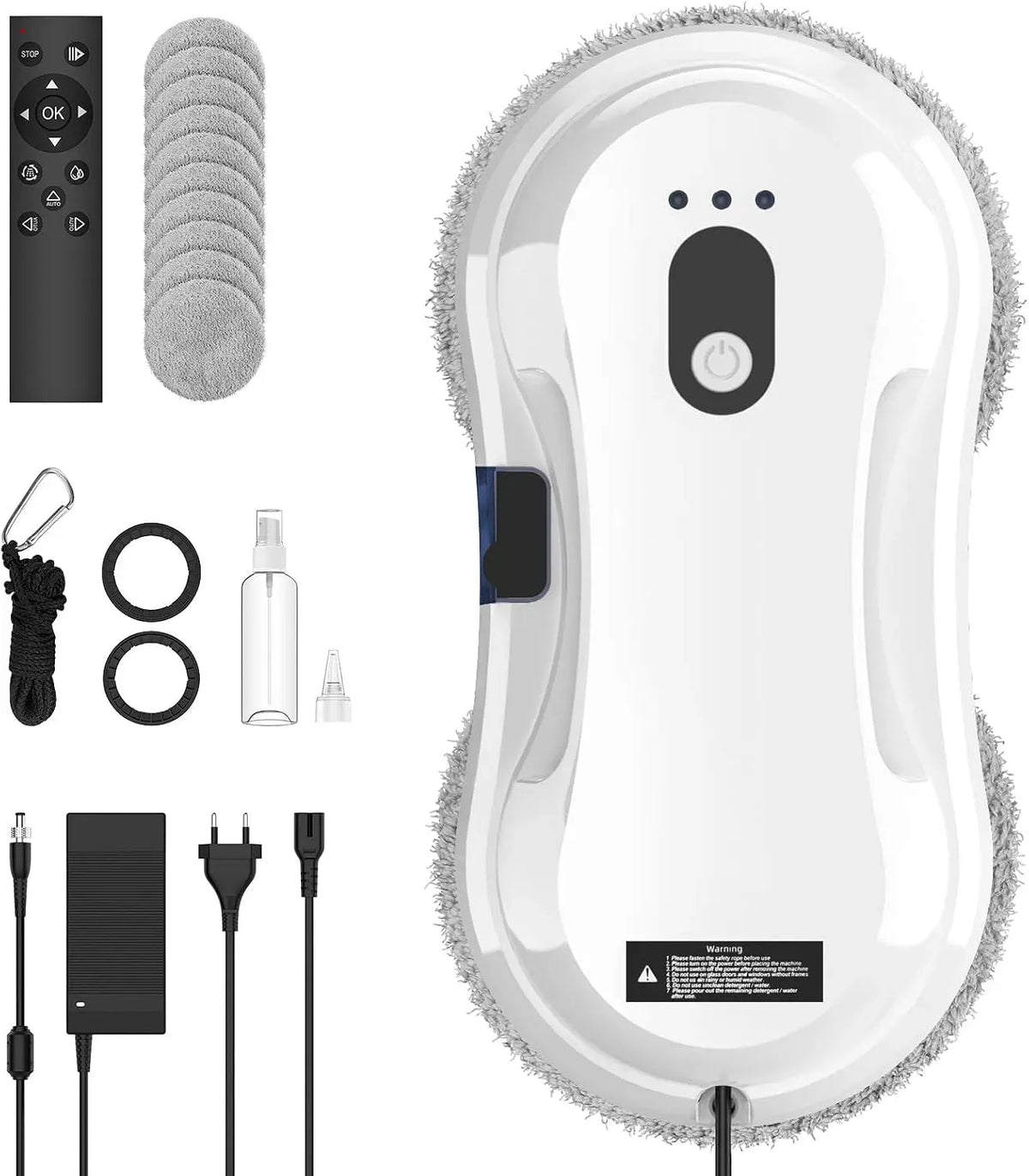 Lavavetri, pulitore elettrico per vetri, 7.5 cm, per Vetrate e Piastrelle, Robot