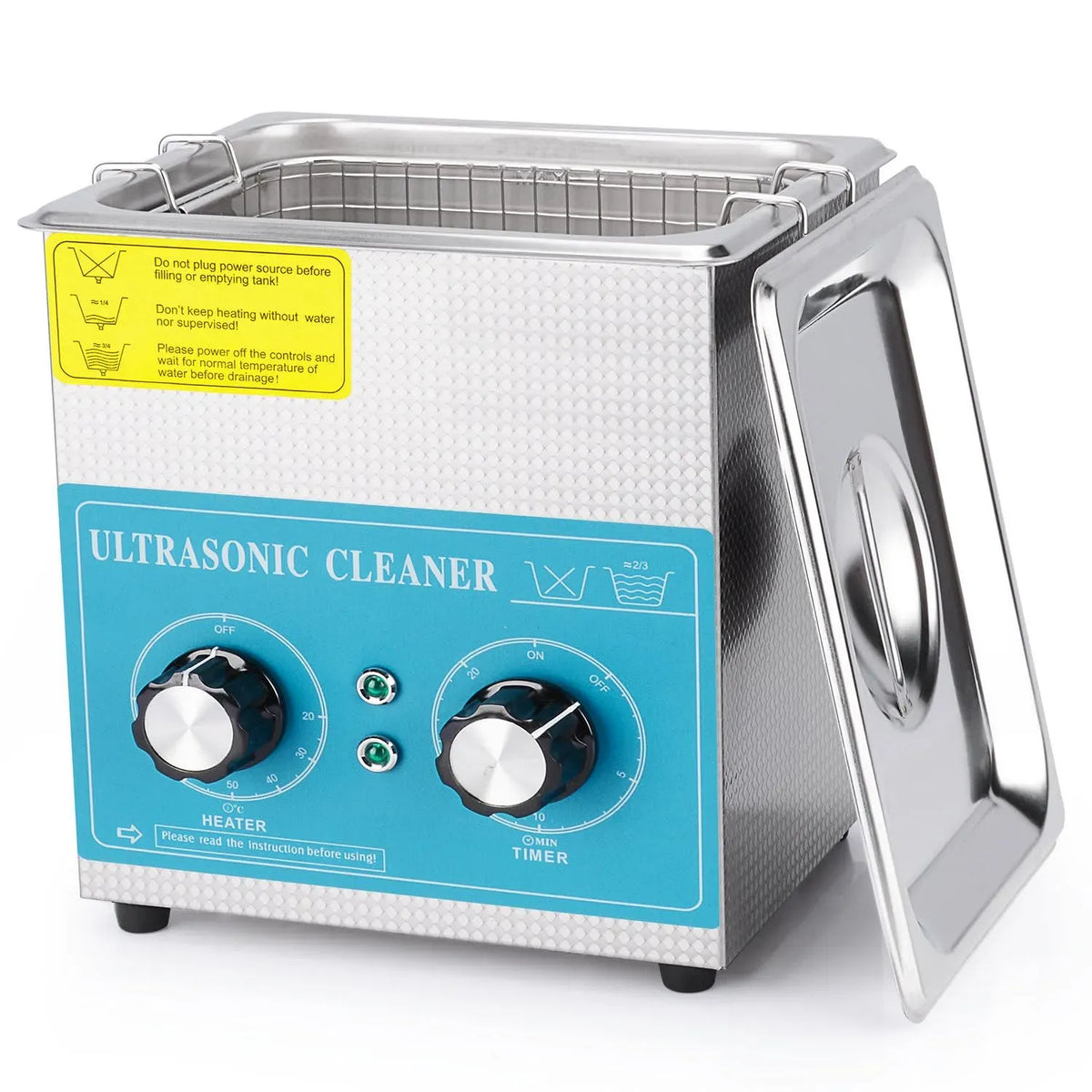 40kHz vasca per pulizia a ultrasuoni, Pulitore, 2 L, 220 V, timer, acciaio inox, funzione riscaldante, per Laboratorio 40kHz 220V