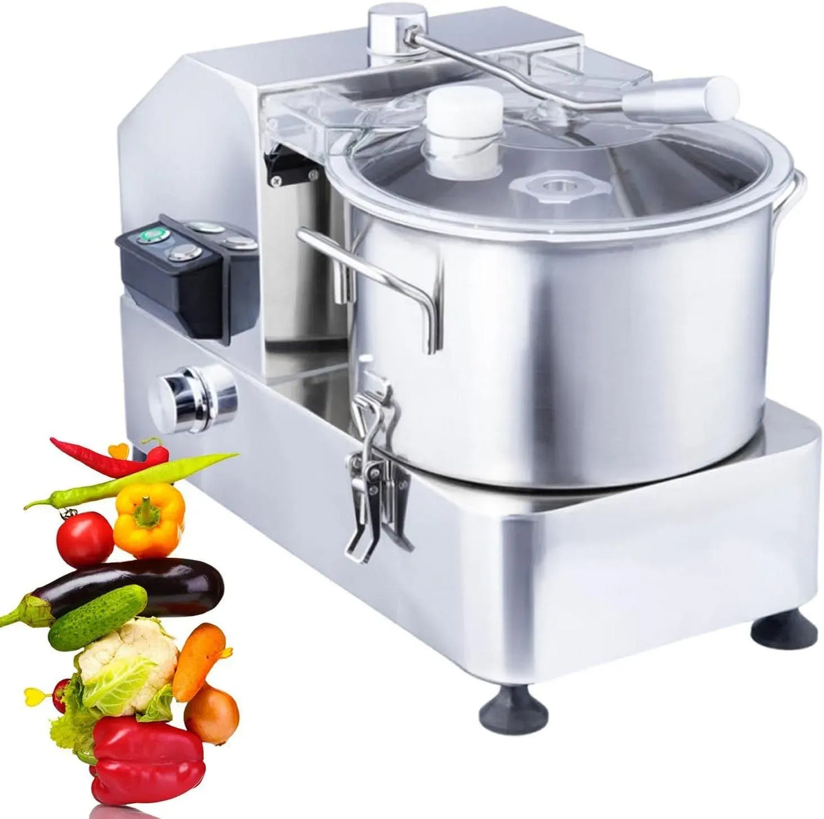 Robot da cucina 6L/9L/12L 6L-1800W, 12 L, 1800 W, professionale, acciaio inox, Vasca in Acciaio Inox e Velo