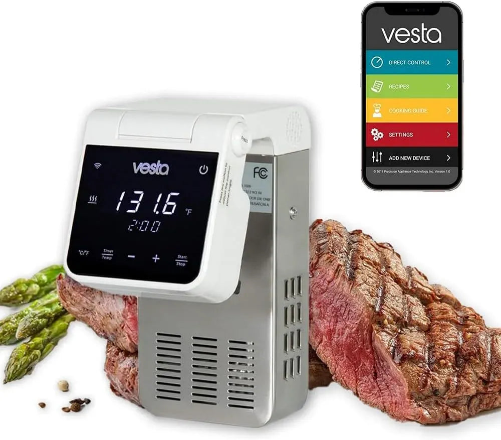 SV81 Vesta Precision Termocircolatore Cucina Bassa Temperatura Imersa Elite 1500W dotato di Applicazione Controllo Wi-Fi