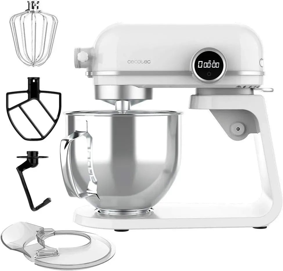 Cecotec Motore, 5,2 L, 800 W, acciaio inox, bianco, alluminio