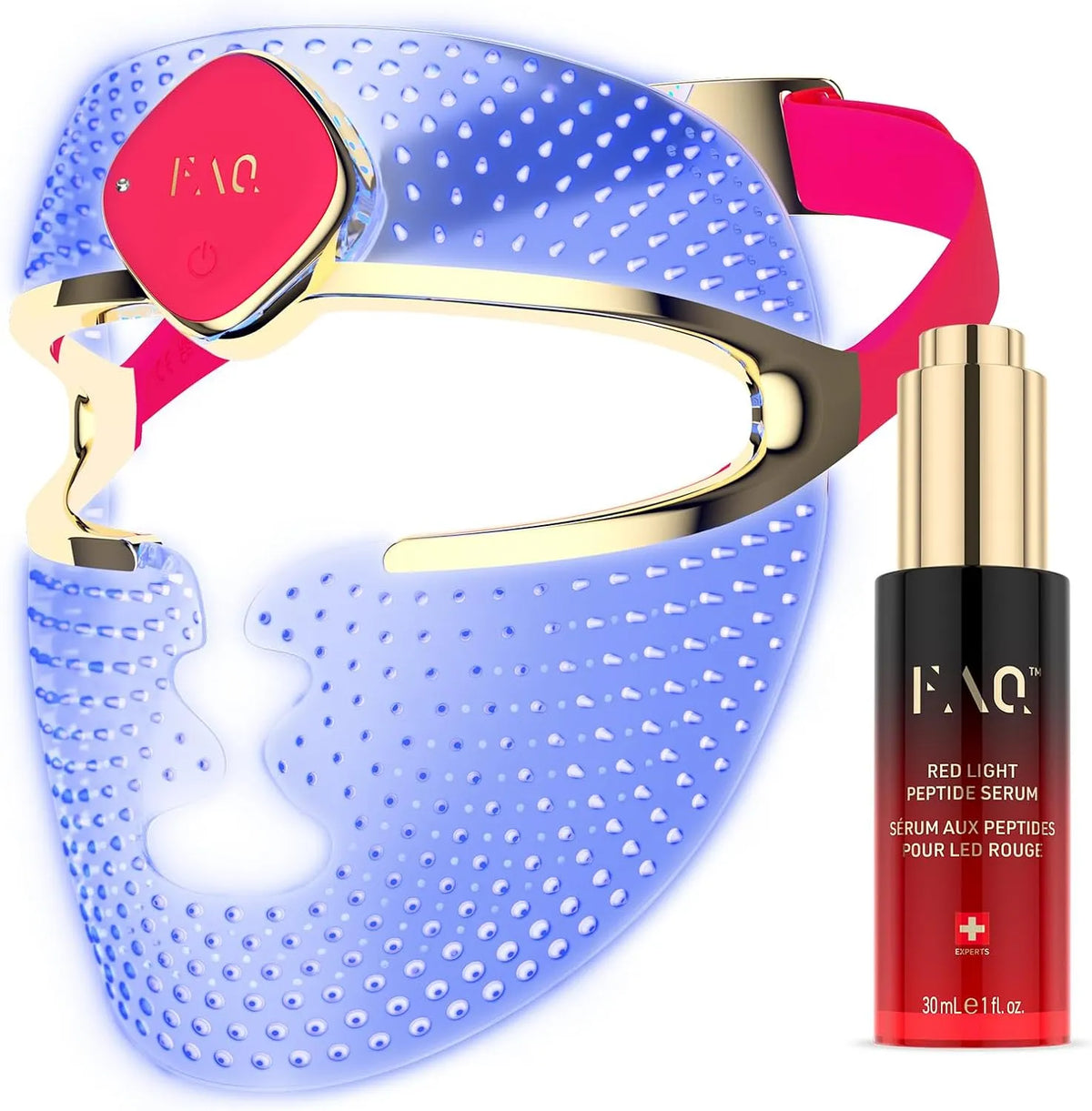 FAQ 201 Set Maschera LED RGB + Siero Peptidico a Luce Rossa
