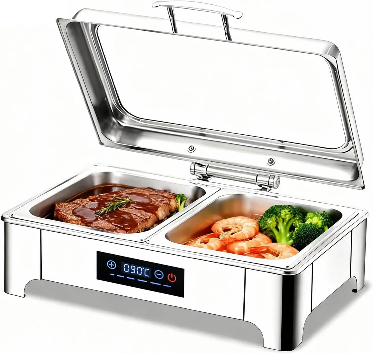 Scaldavivande da buffet, 9 L, 35 a 90 °C, acciaio inox, 1/2 Pan
