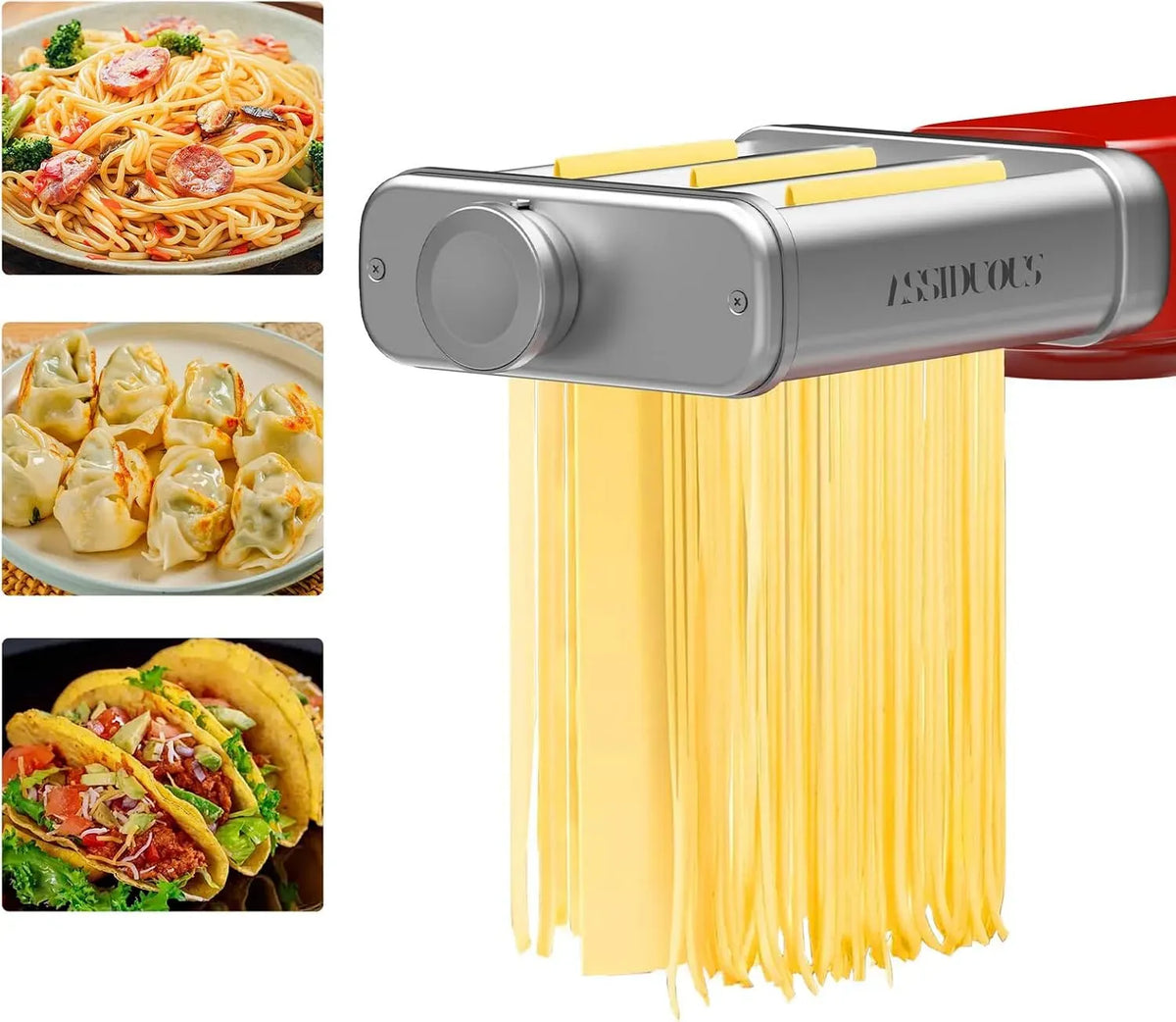 Kenwood Robot da cucina, acciaio inox, macchina da cucina, Set per tagliatella KVC/KVL per robot da cucina e macchina per la pasta 3 in 1