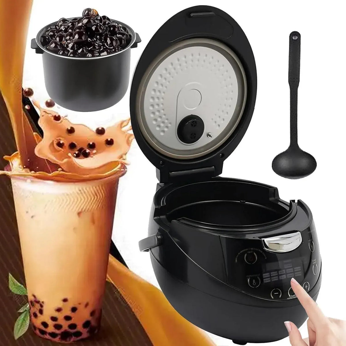 Pentola e padella 6L/8L, 8 L, 900 W, rivestimento antiaderente, touch, professionale, Bolla automatica per tè con controllo Smart Touch