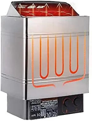 SPA 220 Riscaldatore, 240 V, 6 kW, vapore, acciaio inox, funzione riscaldante, per sauna a vapore secco in acciaio inossidabile da 6 kW