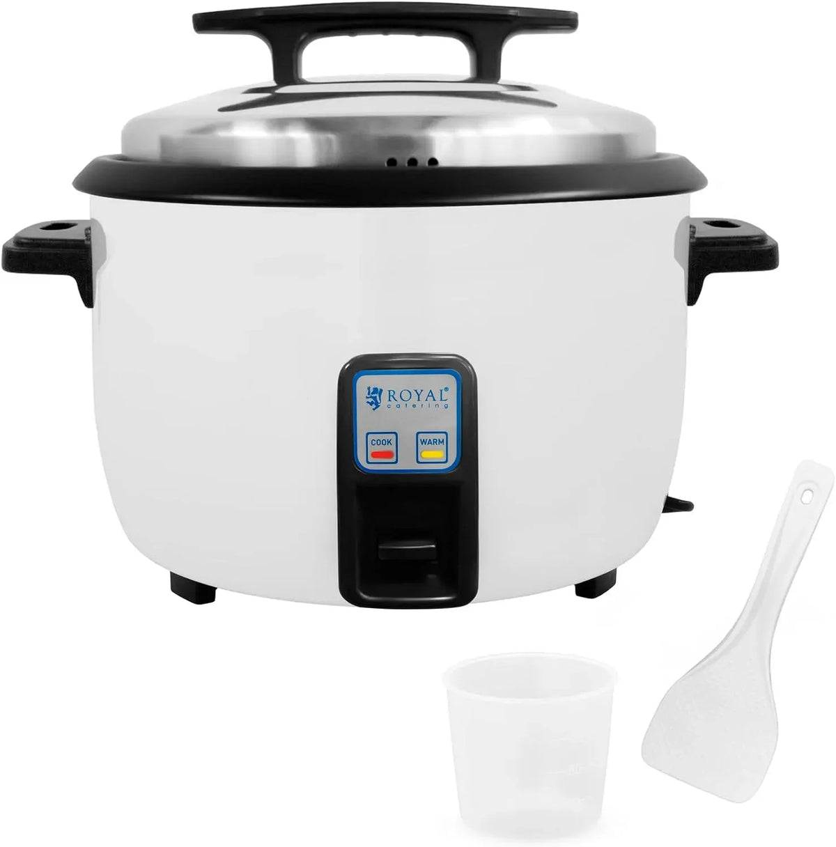 RCRK-13L Cuociriso, cuociriso elettrico, 13 L, 1.950 W, 72 tazze, professionale, ristorazione, acciaio inox, alluminio