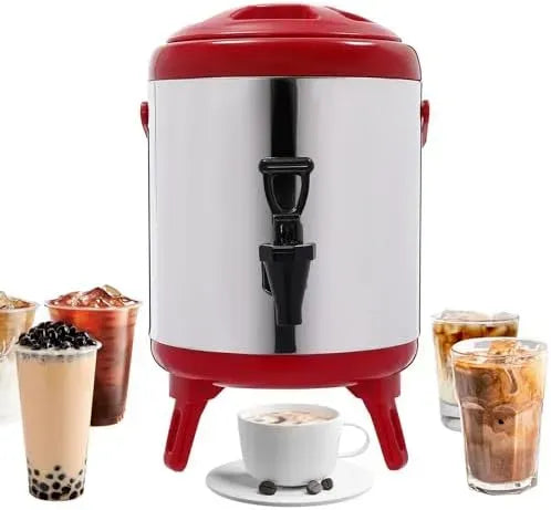 Rubinetto da cucina, 6 L, ristorazione, acciaio inox, secchio termico in acciaio inox per acqua calda e bevande