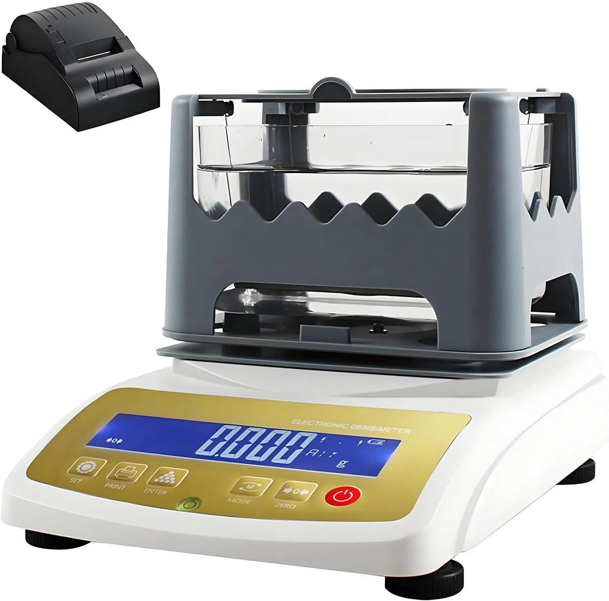Stampante 1200K, Analizzatore di purezza dell'oro, misuratore elettronico Digitale densità Tester autenticità Metalli preziosi dotato di Stampante