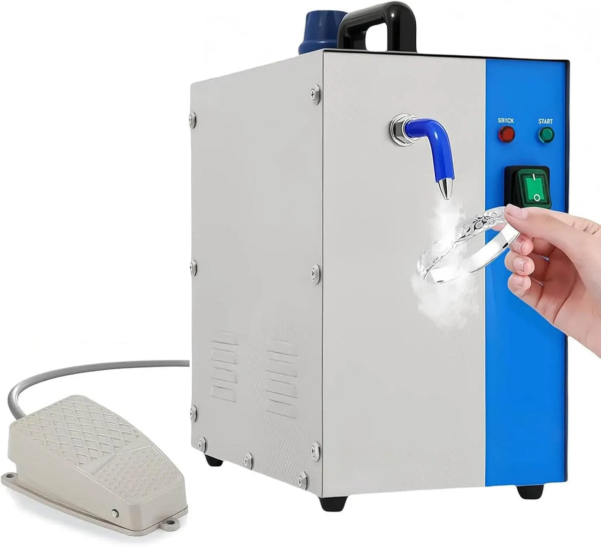 Macchina per La, Pulitore, 2 L, vapore, acciaio inox, funzione riscaldante, argento, per La Pulizia A Vapore Gioielli