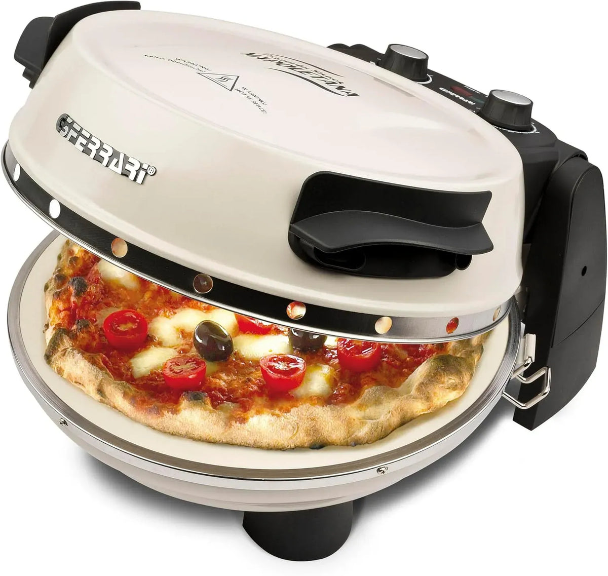 Forno elettrico per pizza G3Ferrari G1003217, pietra refrattaria, 2 ° pietra/pizza e pita e molto altro ancora, fino a 400 gradi