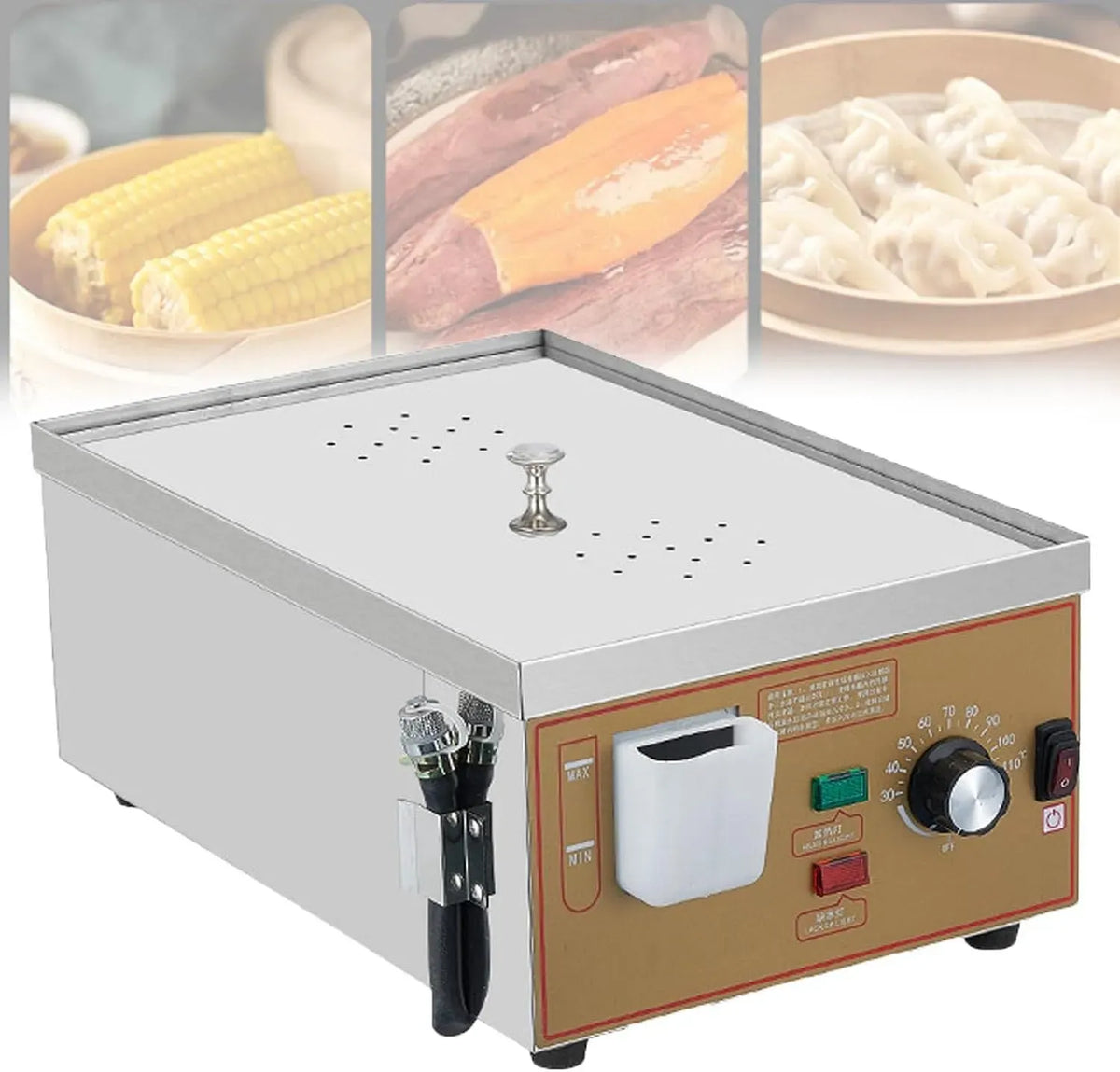 Ampia Superficie di Cottura, Vaporiera Elettrica con Allarme di Combustione A Secco, per Vaporiera Elettrica Professionale per Dim Sum, Sistema di
