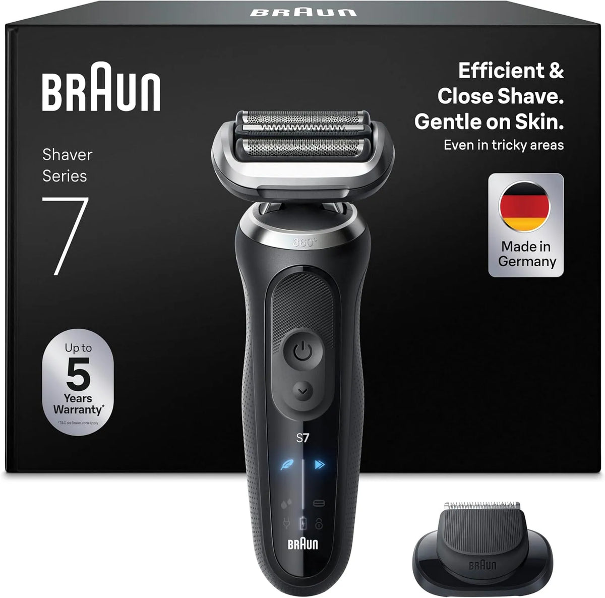 Braun Serie 7 72-N1200si Rasoio, nero, Barba