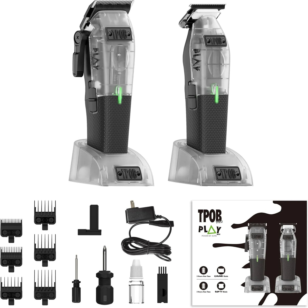 set trasparente, Mini Play, per Tagliacapelli professionale