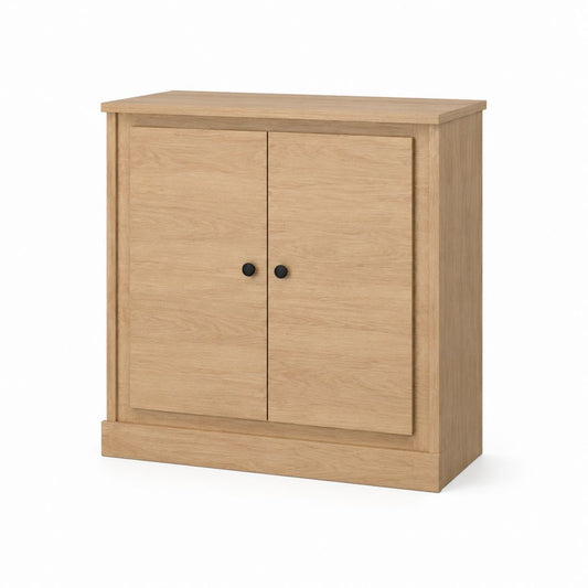 Credenza 2 ante rettangolare rovere chiaro in pannello truciolare 80 x 40 x 100 cm
