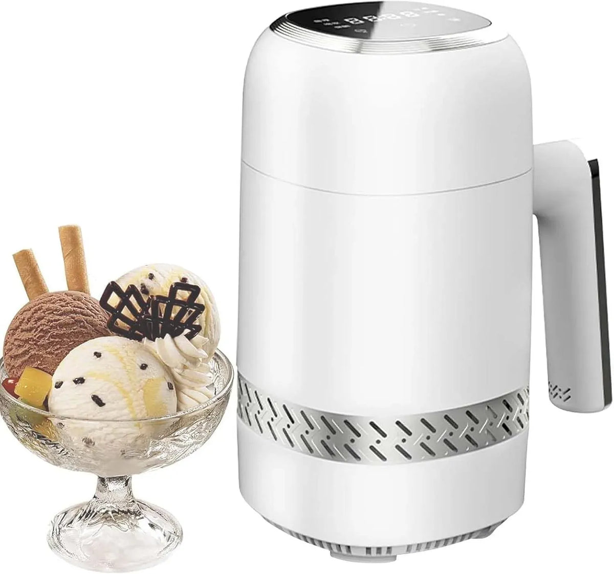 Macchina Per Congelare, macchina per gelato e sorbetto, display LCD, funzione riscaldante, per Congelare Formaggio E Yogurt