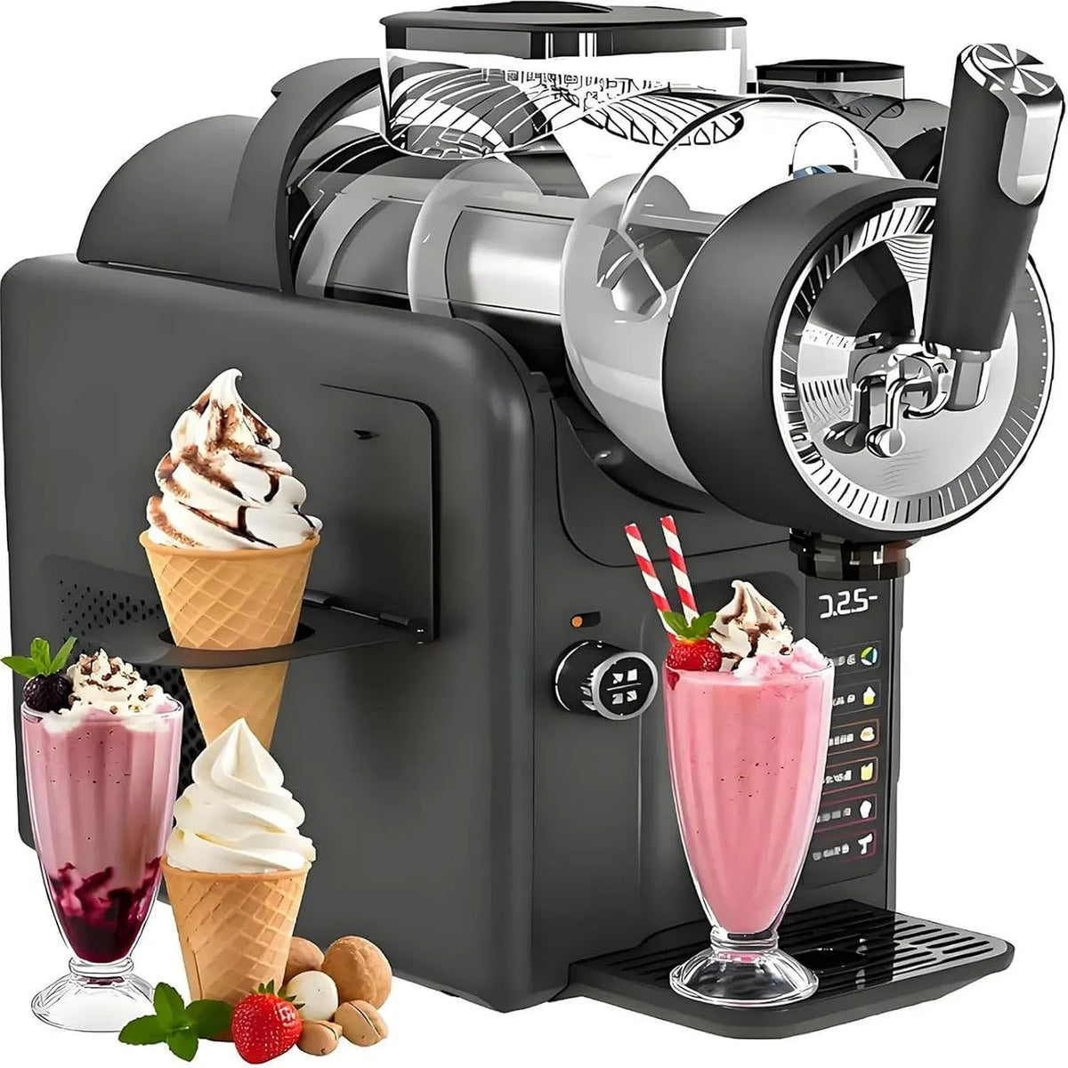 Macchina per Granite, Macchina per Gelato, 185 W, 2000 ml, professionale, nero, per Granite Professionale