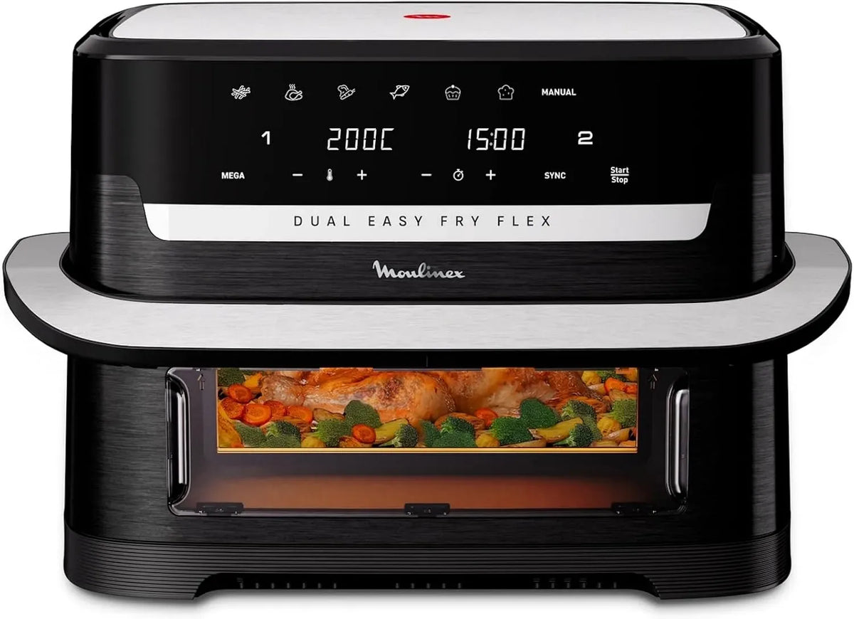Moulinex EZ9228 Friggitrice ad aria, 9 L, Dual Easy Fry Flex
