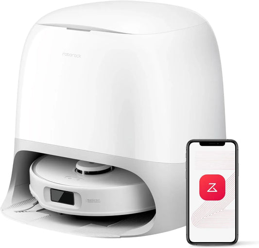 Robot aspirapolvere S5X, Spazzola Laterale e Mocio FlexiArm, Lavaggio con acqua calda a 75°C, 500 Pa, SmartPlan