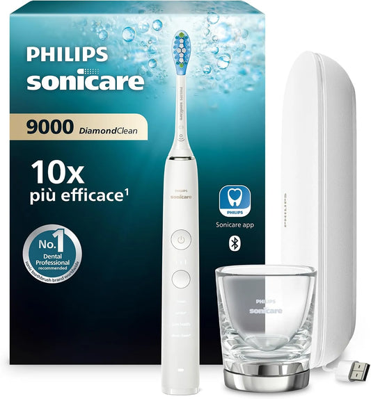 Philips HX9911/27 colore bianco, modello, Sonicare DiamondClean 9000 spazzolino elettrico sonico con app, Sonicare 9000