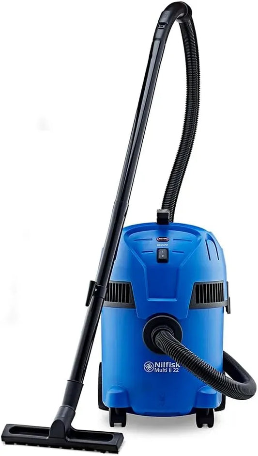 II 22L Nilfisk Multi T Aspiratore Solidi e Liquidi, Funzioni di Aspirazione e Soffiaggio per Interni ed Esterni, per Casa, 1400 W, Giardino e Auto