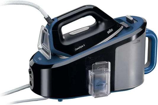 Braun IS5145.BK Nero/Blu, a carica continua, per Autospegnimento, CareStyle 5 Ferro da Stiro con Caldaia, Serbatoio 2 Litri Removibile, Getto di